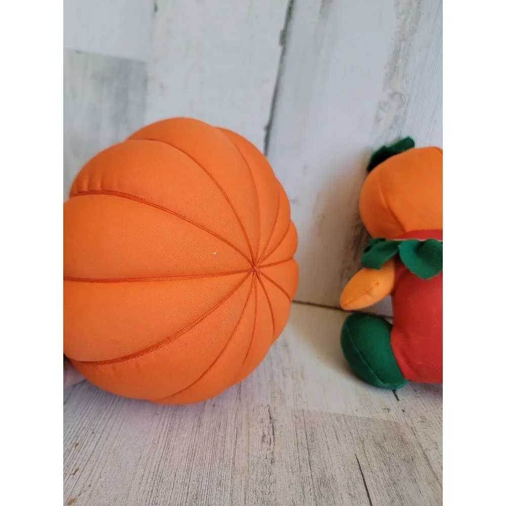 Vintage plush Halloween‎ jack o'lantern man set Unique home decor